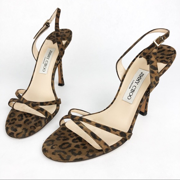 Jimmy Choo | Leopard Print Slingback Heels - Picture 4 of 6